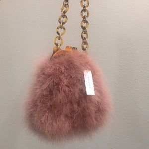 Topshop feather purse